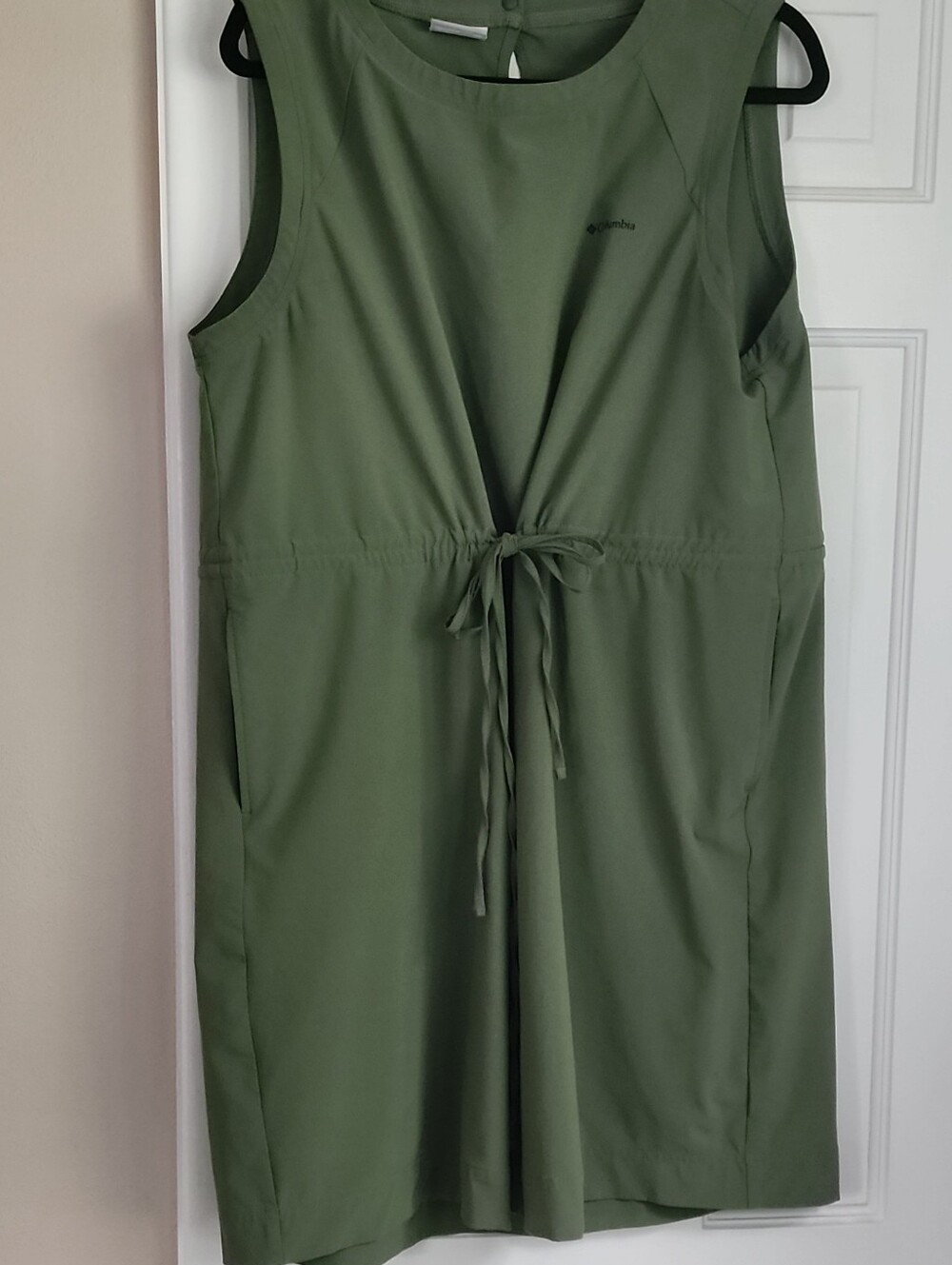 Women’s Colimbia Olive Green Drawstring Waist Sleeveless Dress